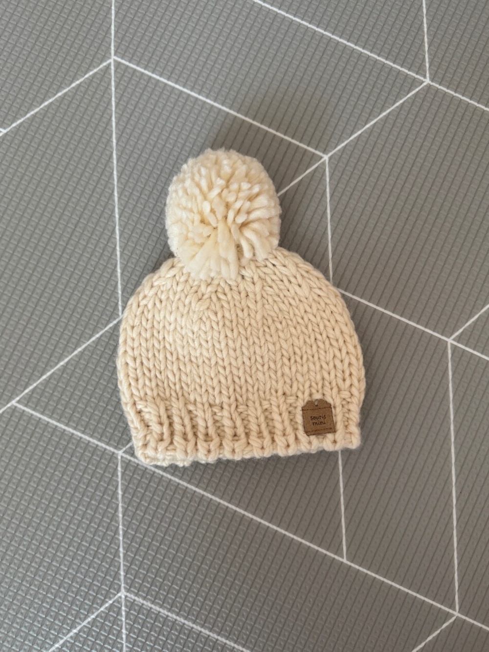 Souris mini chunky knit beanie for baby